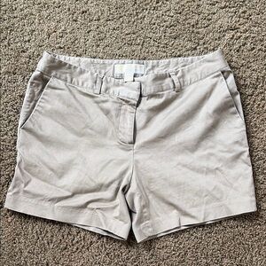 Michael Kors Tan Bermuda Shorts with Tailored Cuffed Hem